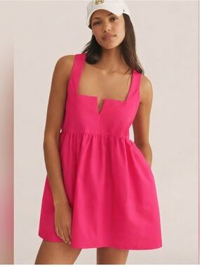Daily practice anthropologie hot pink mini summer dress